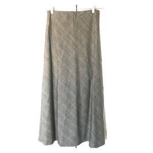 Vintage Wool Jaegar Plaid Maxi Skirt (Lined)